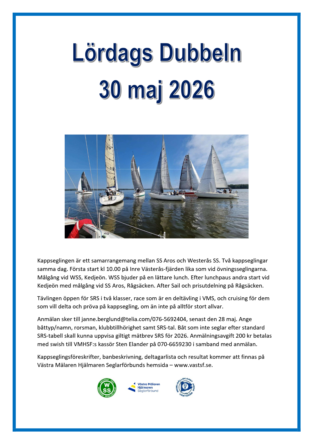 Affisch för Lördagsdubbeln 2026 Affisch för Lördagsdubbeln 2026